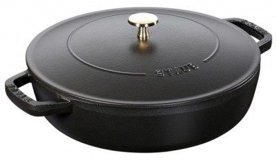63171 Staub Saute Pan Chistera Rnd 26Cm Black Hr