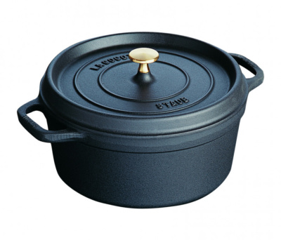 65013 Round Cocotte 24Cm Black Hr