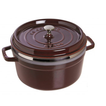 65101 Round Cocotte With Steamer Grenadine 26Cm
